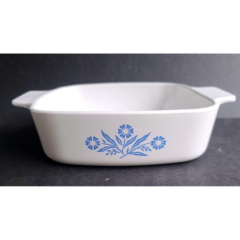 Corning Ware Blue Cornflower 1 Liter Casserole Dish Vintage 1970'S NO LID